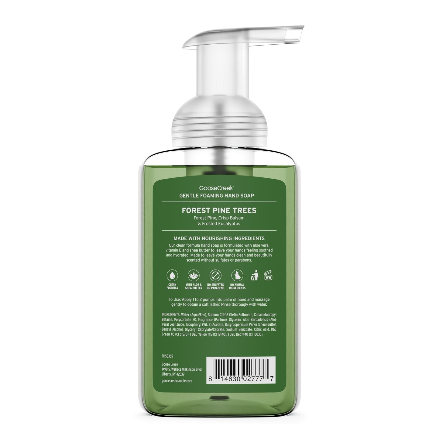 Forest Pine Trees Lush Foaming Hand Soap
