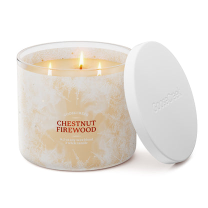 Chestnut Firewood  3-Wick Candle
