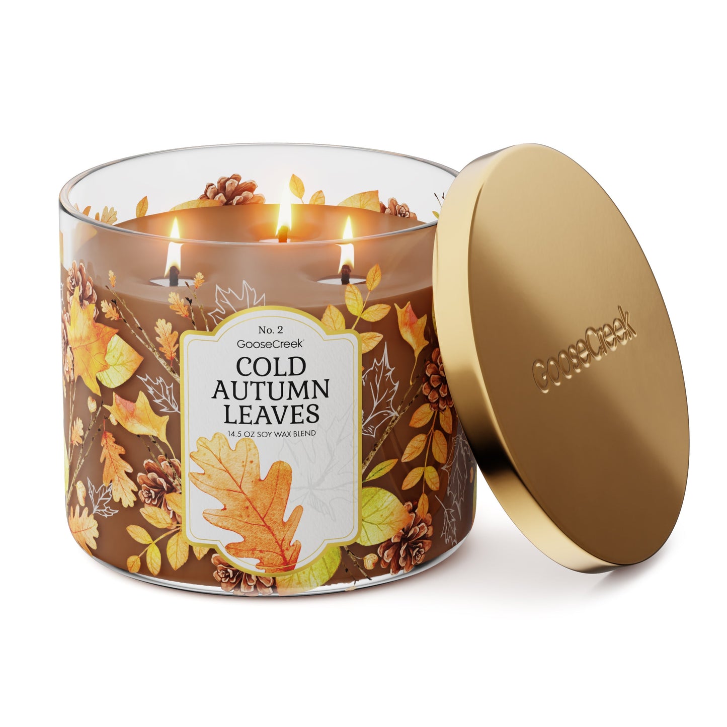 Cold Autumn Leaves 3-Wick Candle