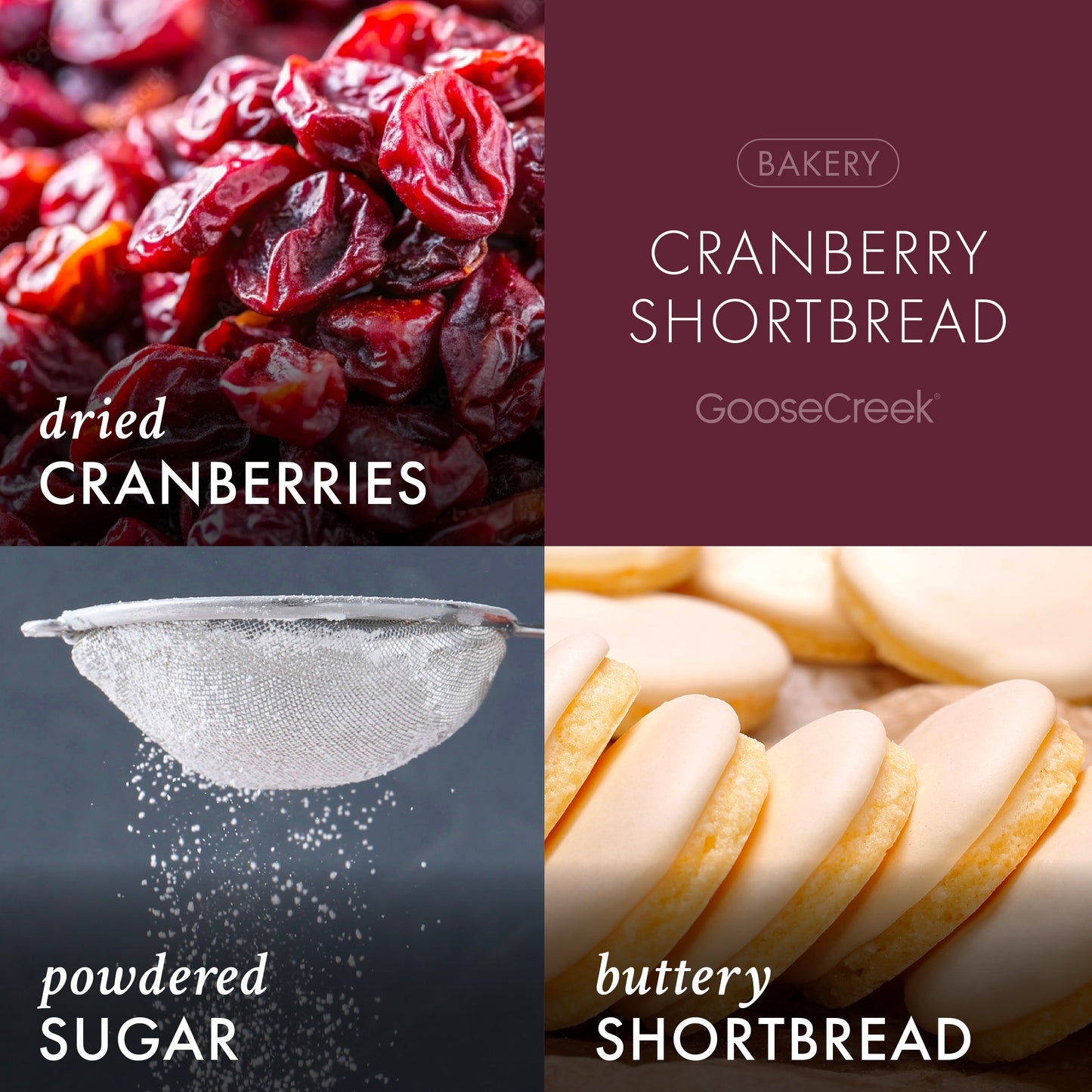 Cranberry Shortbread 3-Wick Candle