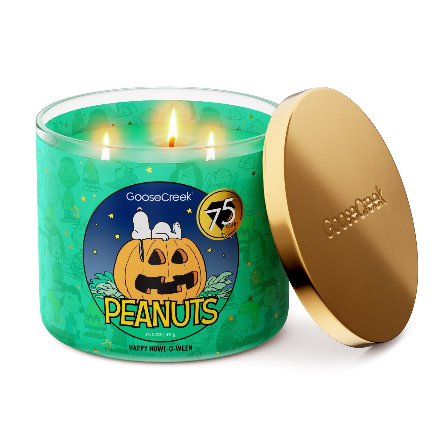 Happy Howl-O-Ween 3-Wick Peanuts Candle