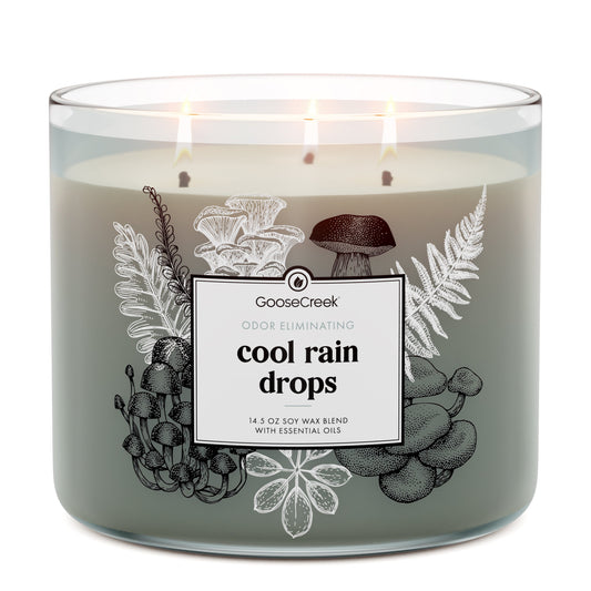 Odor Eliminating Cool Rain Drops 3-Wick Candle