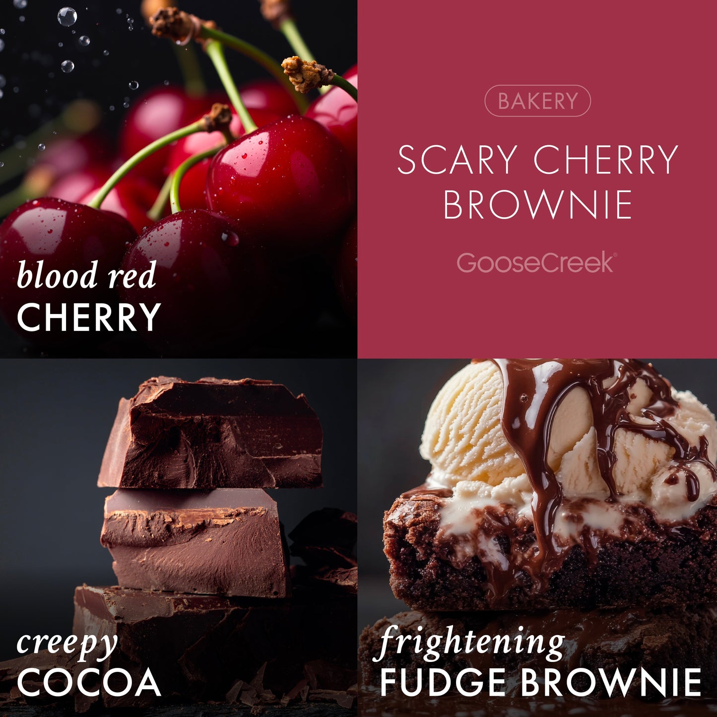 Scary Cherry Brownie Large 3-Wick Candle