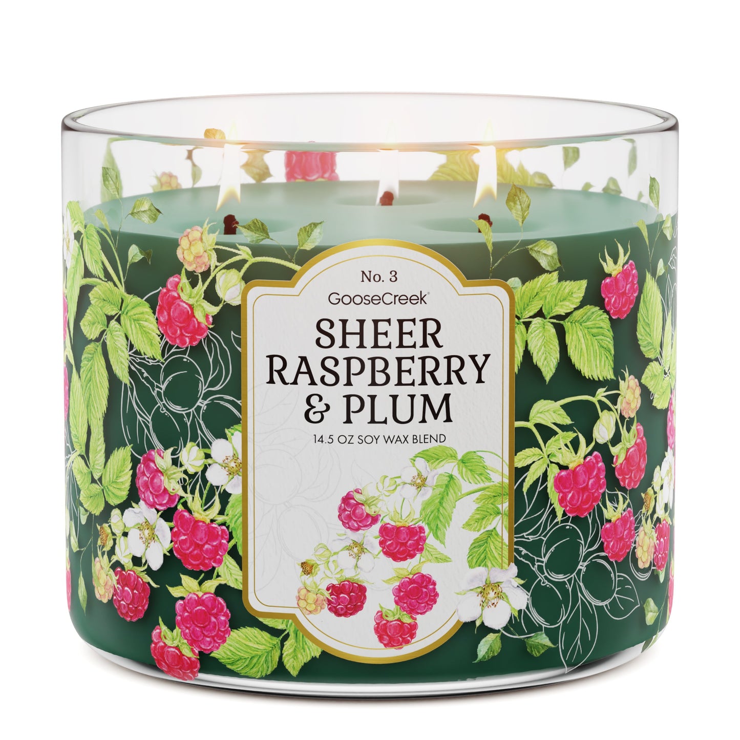 Sheer Raspberry & Plum 3-Wick Candle