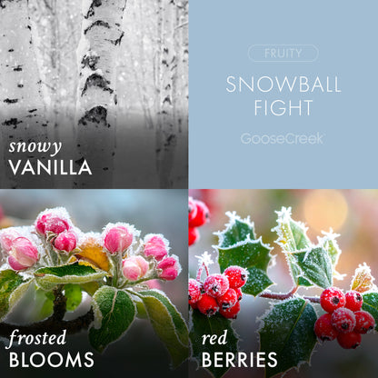 Snowball Fight 3-Wick Candle