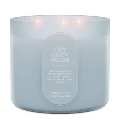 Soft Linen Breeze 3-Wick Candle