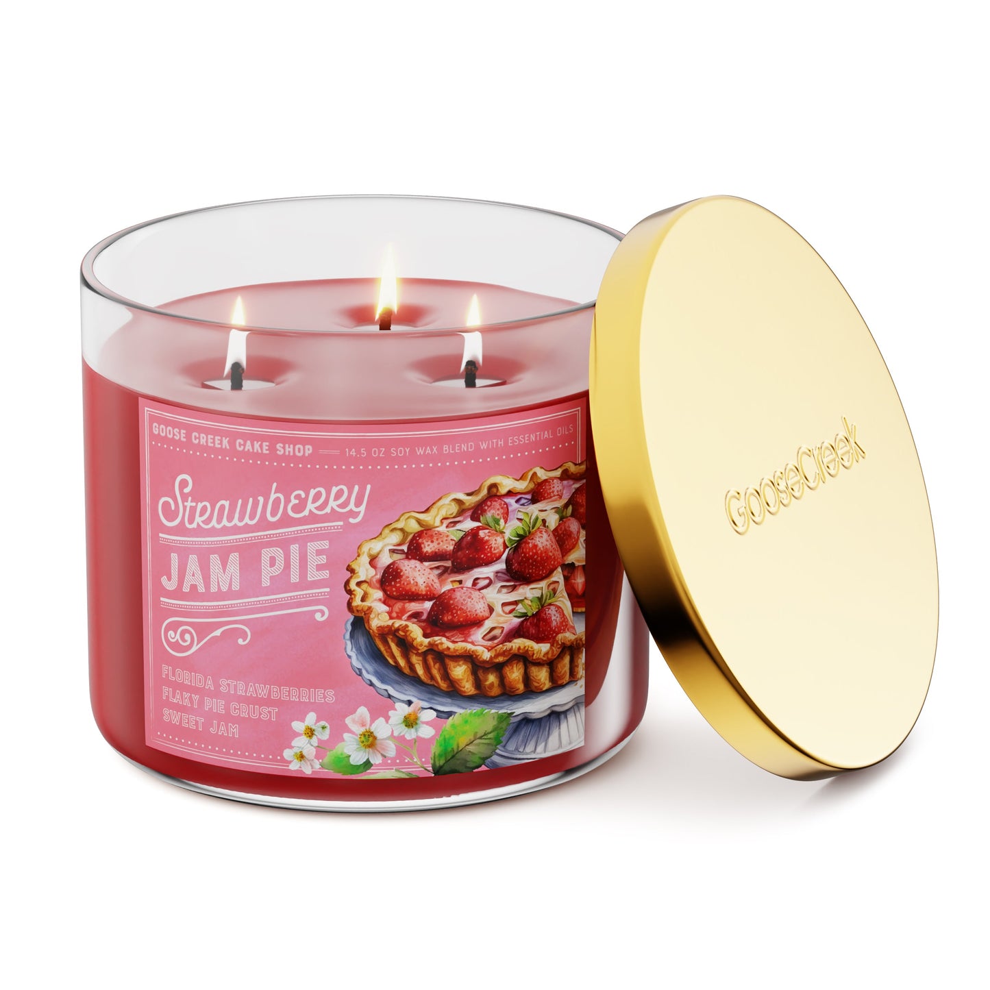 Strawberry Jam Pie 3-Wick Candle