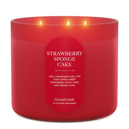 Strawberry Sponge Cake 3-Wick Candle