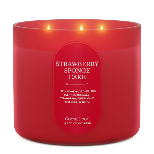Strawberry Sponge Cake 3-Wick Candle
